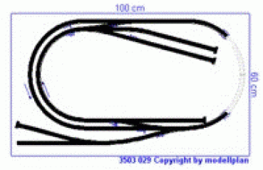 Fleischmann piccolo-N Gleisplan 100 x 60 cm